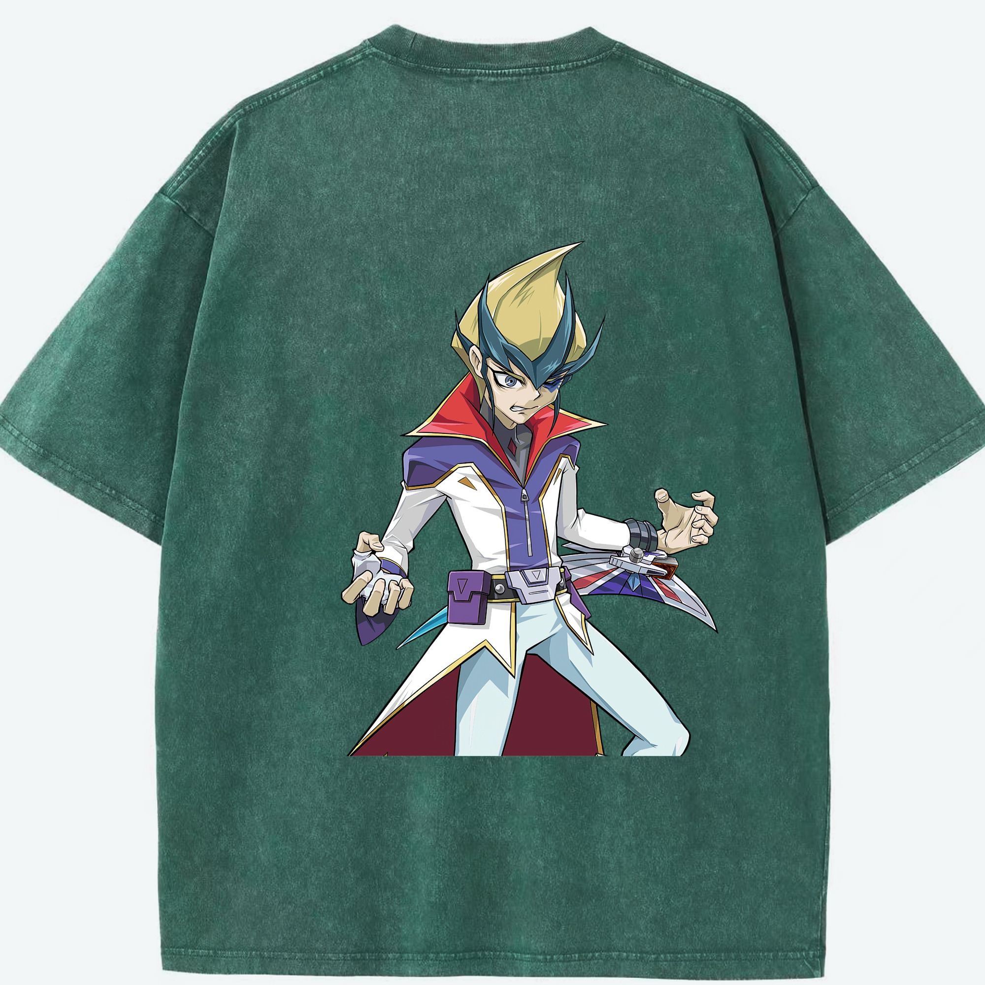 （画像用） 遊☆戯☆王 Yu-Gi-Oh! 綿100% ヴィンテージ風 半袖Tシャツ（背面プリント）